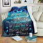 Dolphin To My Wife Dolphin In The Ocean Flannel Blanket For Cozy Bedroom Sofa Decor