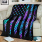 Mermaid American Flag Flannel Blanket For Cozy Bedroom Sofa Decor