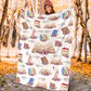 Book Lovers Book Flannel Blanket For Cozy Bedroom Sofa Decor