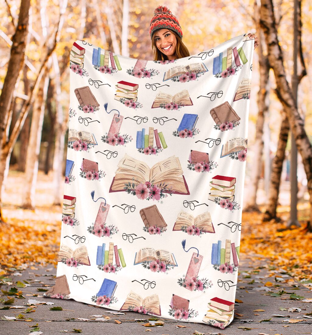 Book Lovers Book Flannel Blanket For Cozy Bedroom Sofa Decor