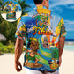 Funny Surfing Vacation Sport Hawaiian Shirt Button Front Artwork For Beach Days