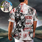Skull Monster Hawaiian Shirt Fabric Pattern Detail For Resort Wear
