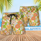 Coastal Sun-Kissed Beach Shorts Pattern Detail For Island Trips And Leisure And Relaxation