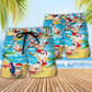 Santa Keeping The Spirit Alive Christmas In July Beach Shorts For Warm Weather Celebrations