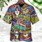 Dogs Hawaiian Shirt Design View For Casual Summer Styling