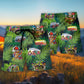Hippie Tropical Camping Beach Shorts Pattern Detail For Tropical Escapes And Leisure And Relaxation
