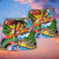 Tropical Rafting River Beach Shorts Pattern Detail For Casual Outings And Leisure And Relaxation