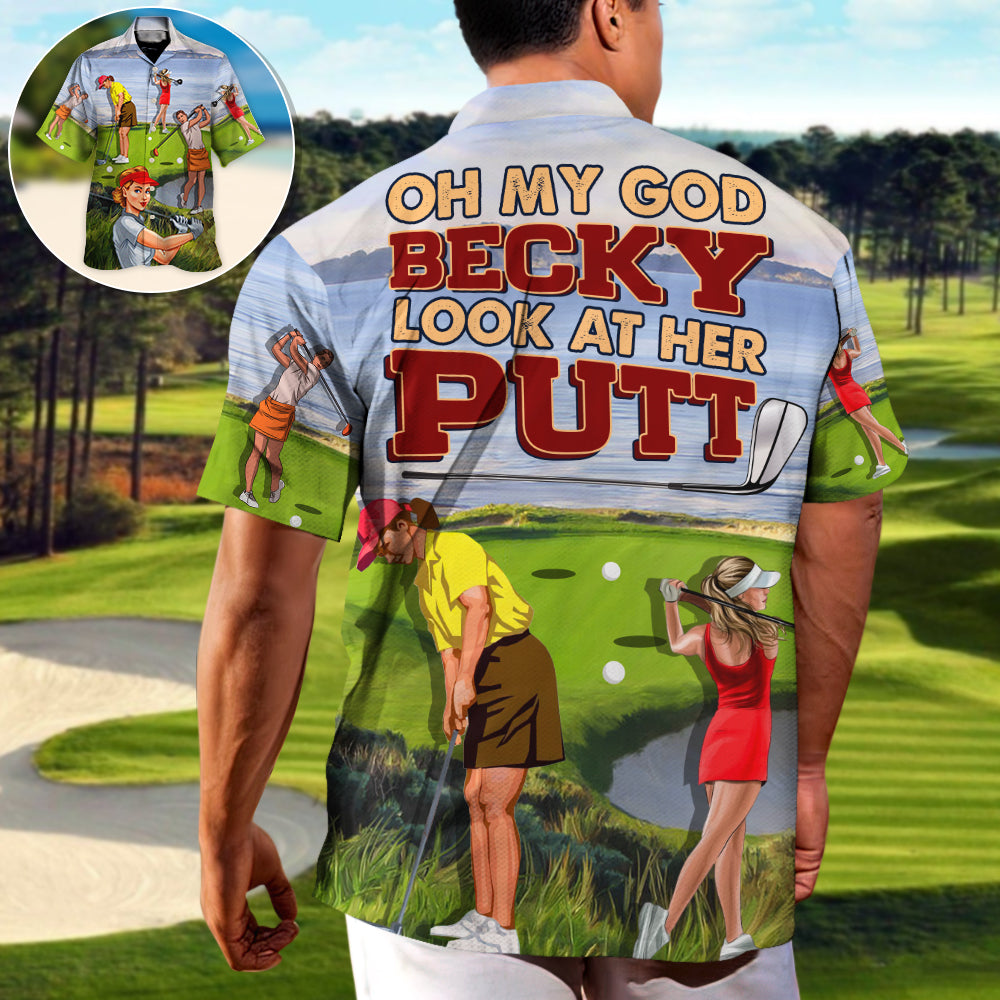 Funny Golf Outdoor Passion Hawaiian Shirt Creative Print View For Summer Travel