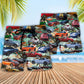 Car Summer Tropical Island Beach Shorts For Coastal Drives And Casual Style