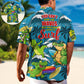Funny Surfing Crocodile Surf Hawaiian Shirt Graphic Artwork Detail For Tropical Vacations
