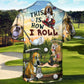 Funny Golf Dog Hawaiian Shirt Creative Print View For Weekend Trips