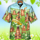 Floral Groundhog Grass Hawaiian Shirt Fabric Pattern Detail For Coastal Travel