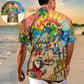 Beach Parrot Sea Hawaiian Shirt Button Front Artwork For Summer Travel