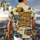 Camping Actually I'M Not Hawaiian Shirt Fabric Pattern Detail For Outdoor Gatherings