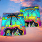 Colorful Music Festival Beach Shorts Pattern Detail For Tropical Escapes And Laid Back Styling