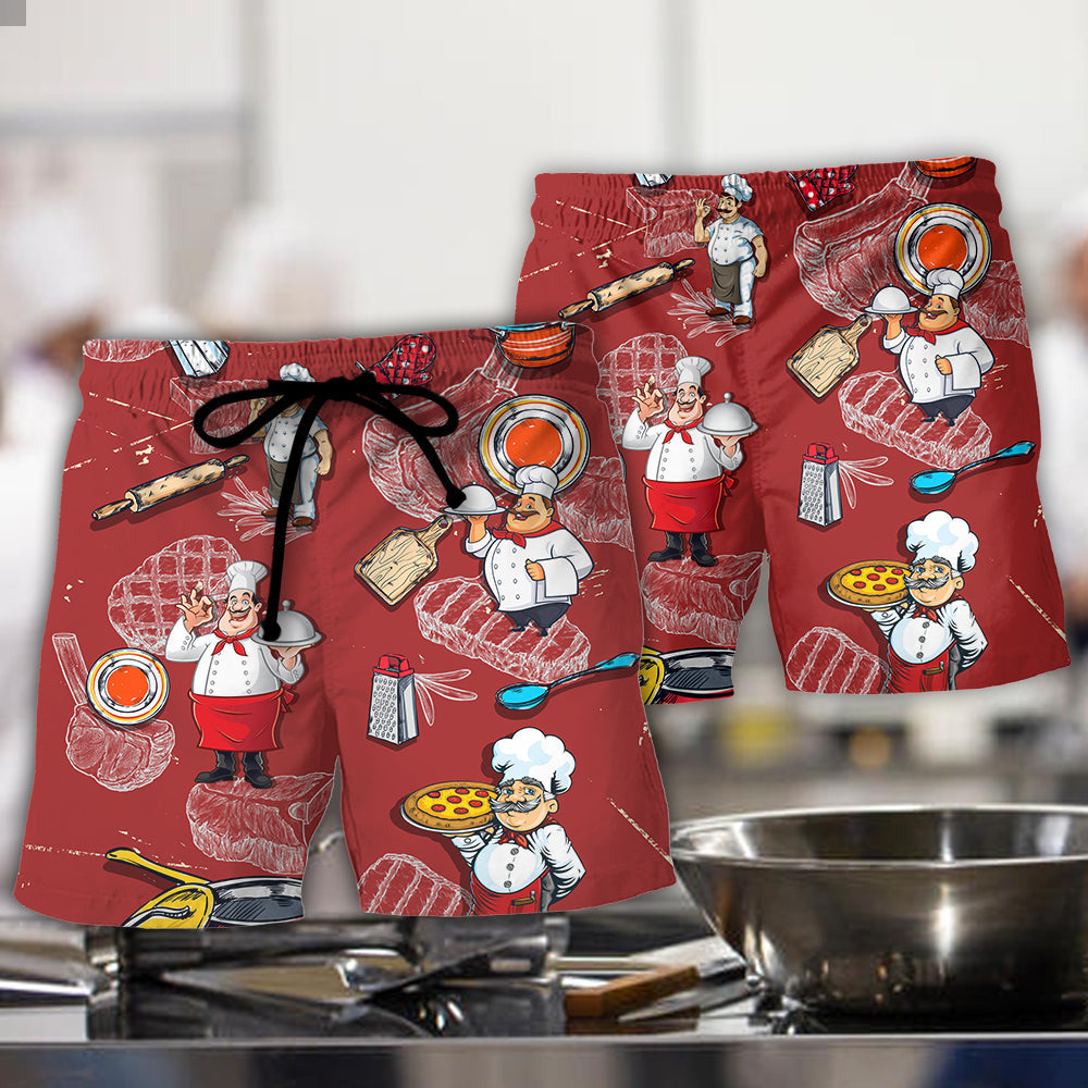 Cooking Beach Shorts Pattern Detail For Sunny Day Adventures And Easy Warm Weather Wear