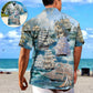 Coastal Sailing Activity Hawaiian Shirt Tropical Styling View For Island Holidays