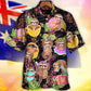 Tropical Cute Funny Sloth Hawaiian Shirt Detailed Pattern View For Beach Days