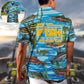 Fishing Adventure Graphic Hawaiian Shirt All Over Print Detail For Island Holidays