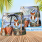 Camping Beach Shorts Pattern Detail For Poolside Fun And Relaxed Casual Wear