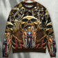 Wild Spirit Skull Inspirational Sweater For Alternative Fashion Events And Thoughtful Seasonal Gifts