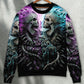 Flaming Skull Bold Sweater For Bold Streetwear Travel And Relaxed Everyday Styling