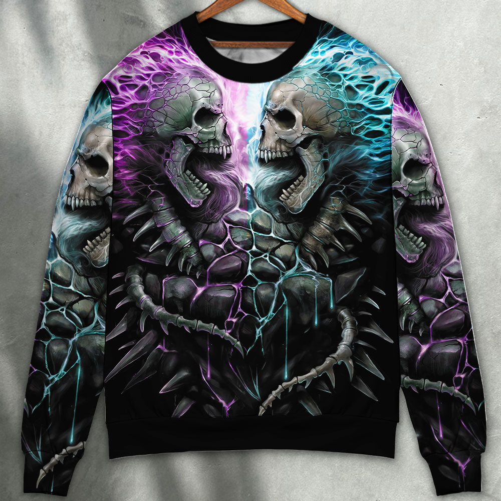 Flaming Skull Bold Sweater For Bold Streetwear Travel And Relaxed Everyday Styling