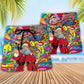 Hippie Santa Summer Gift Vibes Christmas In July Beach Shorts For Holiday Beach Days