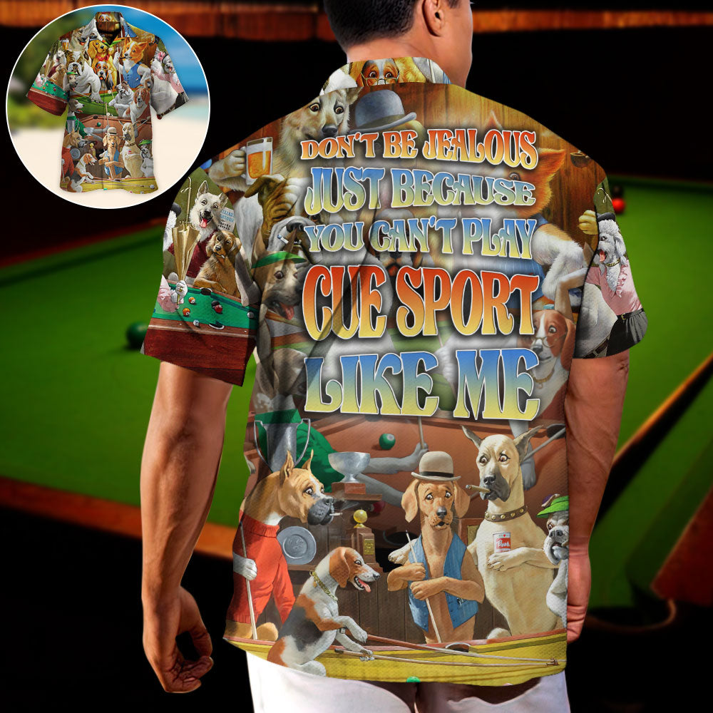Cue Sport Don'T Jealous Can'T Hawaiian Shirt Front Pattern View For Outdoor Gatherings