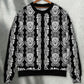 Black And White Diamond Skull Sweater For Alternative Fashion Events And Thoughtful Seasonal Gifts