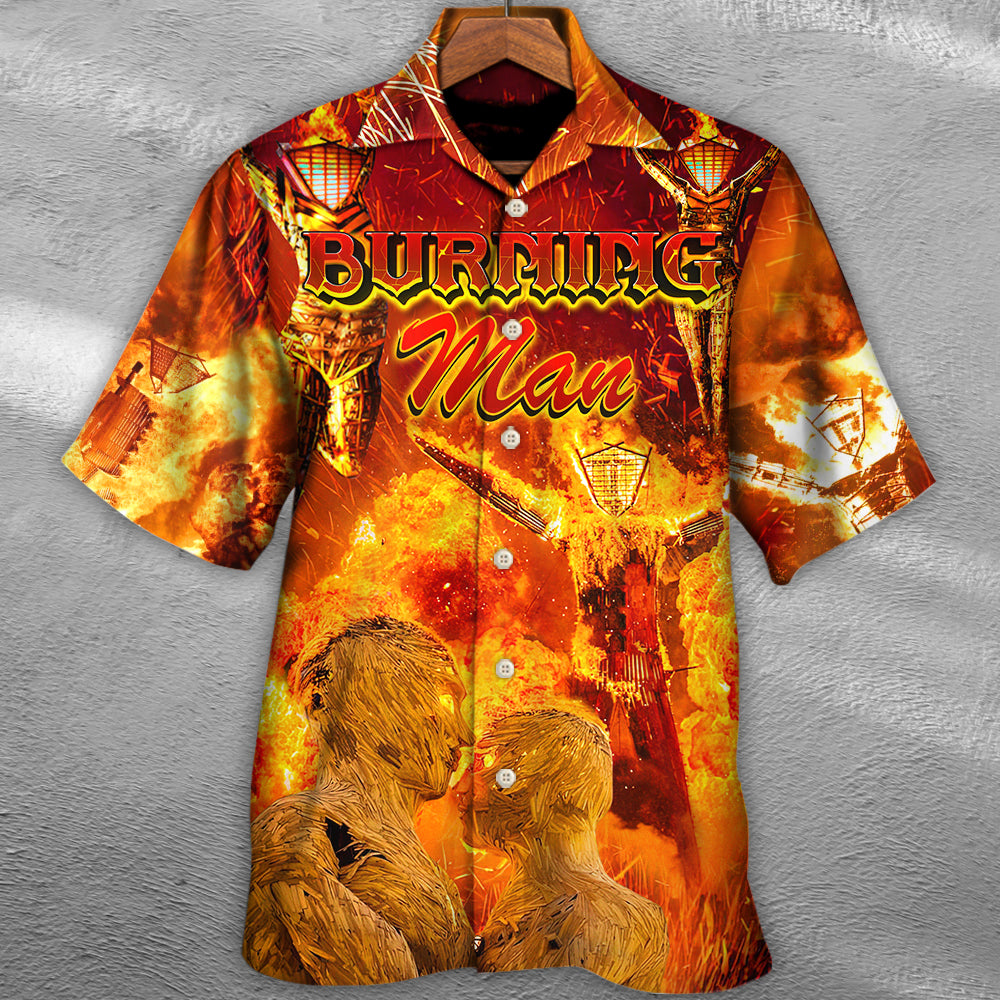 Vintage Music Event Festival Burn Hawaiian Shirt For Poolside Relaxation And Sunny Getaways