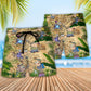 Geocaching Beach Shorts Pattern Detail For Seaside Leisure And Versatile Outdoor Wear