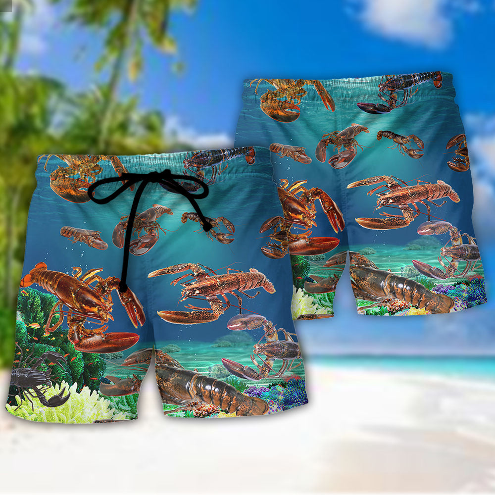 Lobstering You Are My Lobster Lover Beach Shorts For Coastal Adventures And Resort Days