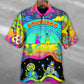 Colorful Summer Music Festival Hawaiian Shirt Graphic Artwork Detail For Outdoor Gatherings