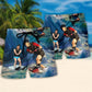 Water Skiing Beach Shorts Pattern Detail For Outdoor Activities And Weekend Casual Style