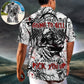 Gothic Dark Skull Hawaiian Shirt Creative Print View For Coastal Travel