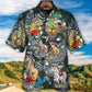 Funny Horse Racing Hawaiian Shirt Summer Design Detail For Warm Weather Events