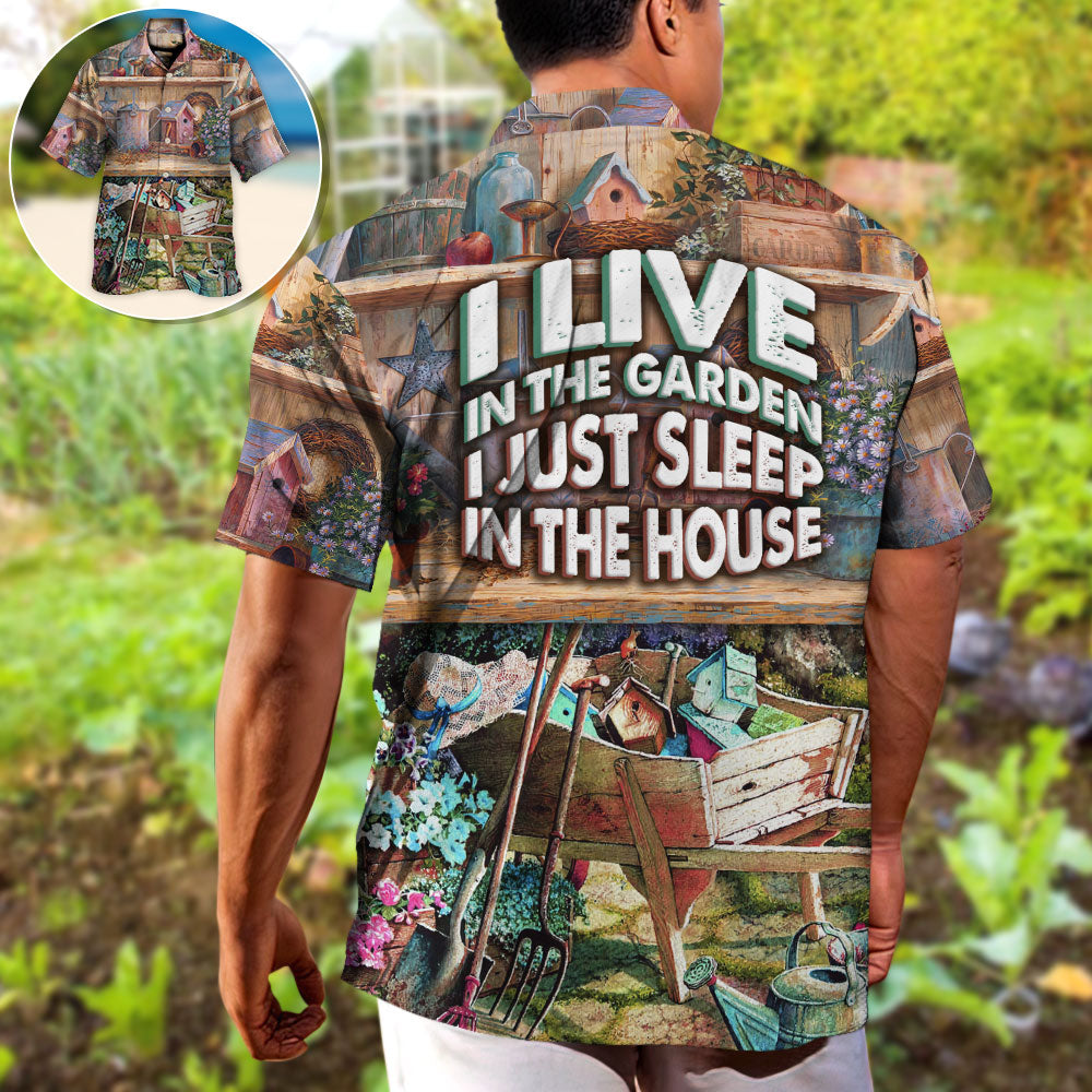 Vintage Gardening Garden Hawaiian Shirt Relaxed Style View For Warm Weather Events