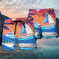 Coastal Yachting Beach Shorts Pattern Detail For Resort Wear And Everyday Comfort
