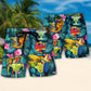 Parrot Drinking Cocktail The Beach Is My Happy Beach Shorts For Beach Gatherings And Travel