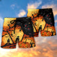Halloween Black Cat Beach Shorts Pattern Detail For Summer Travel And Leisure And Relaxation
