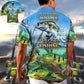 Coastal Fishing Activity Hawaiian Shirt Detailed Pattern View For Thoughtful Gifting