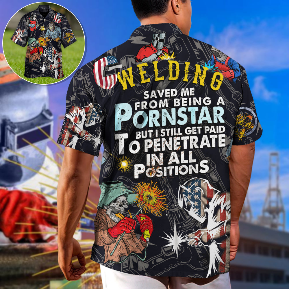 Funny Vintage Welding Gift Hawaiian Shirt For Warm Weather Adventures And Everyday Comfort