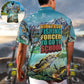 Fishing Weekend Humor Hawaiian Shirt Front Pattern View For Outdoor Gatherings