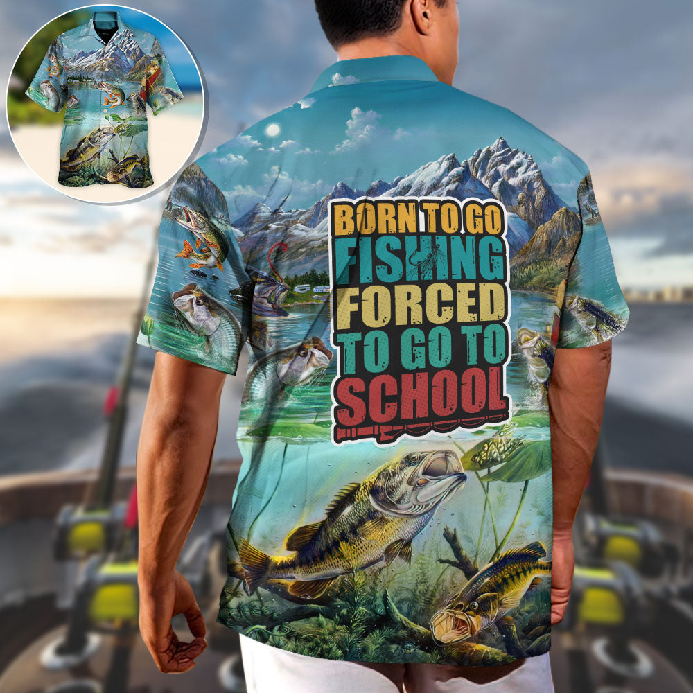 Fishing Weekend Humor Hawaiian Shirt Front Pattern View For Outdoor Gatherings