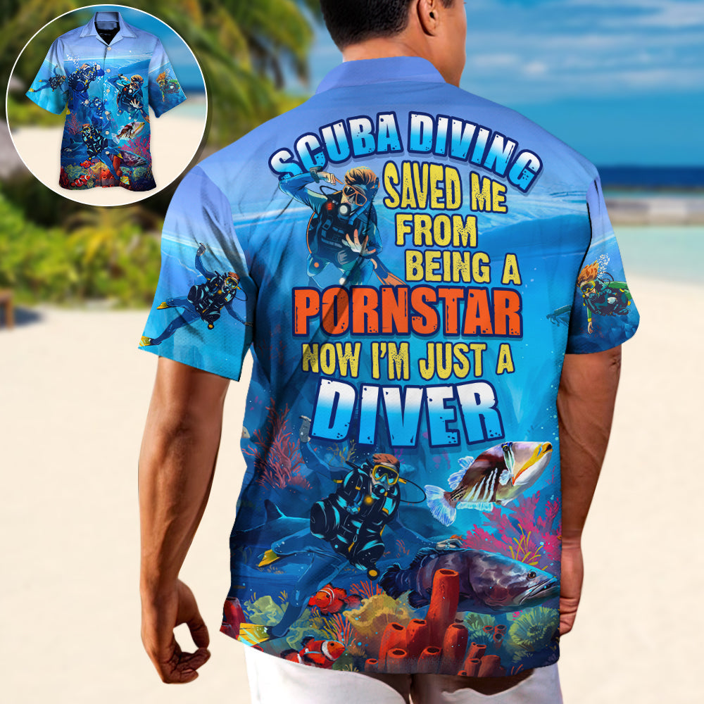 Scuba Diving Diver Hawaiian Shirt For Warm Weather Adventures And Everyday Comfort