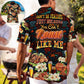 Funny Barbecue Grill Master Hawaiian Shirt Design View For Warm Weather Events