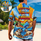 Funny Surfing Dog Pizza Hawaiian Shirt Design View For Vacation Style