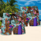 Surfing Bigfoot Beach Shorts Pattern Detail For Summer Travel And Everyday Comfort