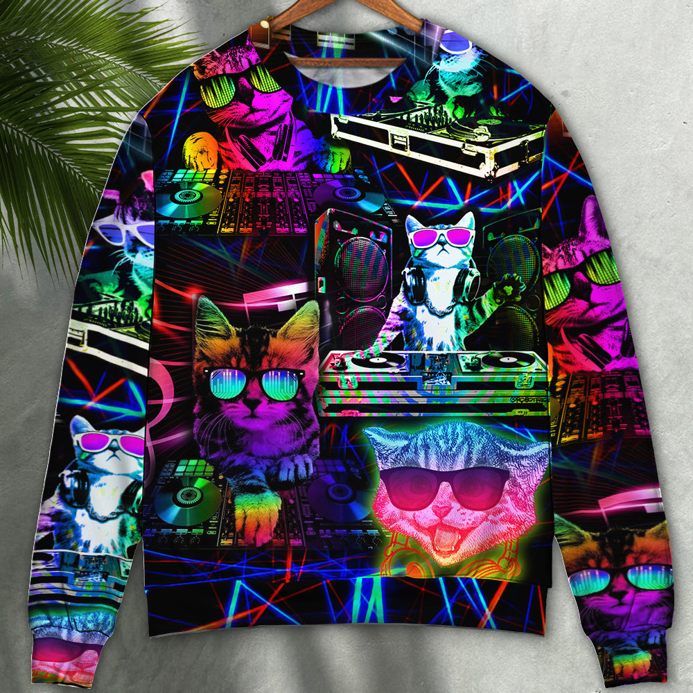 DJ Cat Sweater For Rehearsals Weekend Outings And Expressive Casual Styling